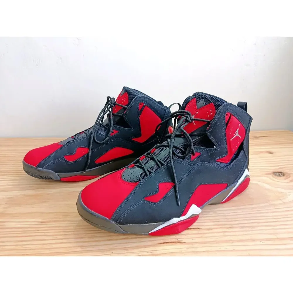Jordan True Flight Black Red Men's Size 14 Sneakers CU4933-001 Excellent